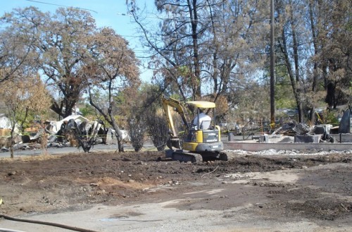CalRecycle and PSEC removed debris and soil affected by the fire